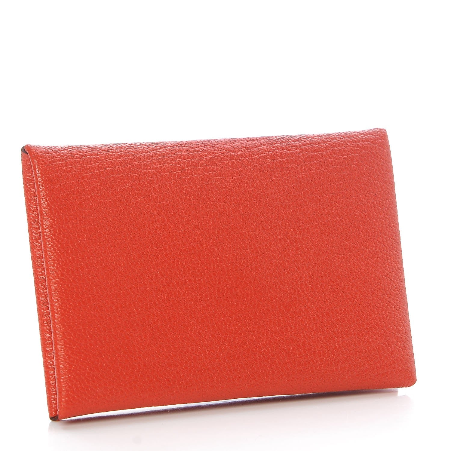 Hermes Chevre Mysore Calvi Card Case Capucine 3 of 8
