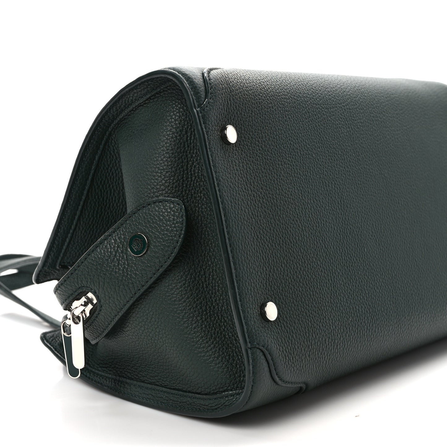 Grained Calfskin Medium Sesia Dark Green