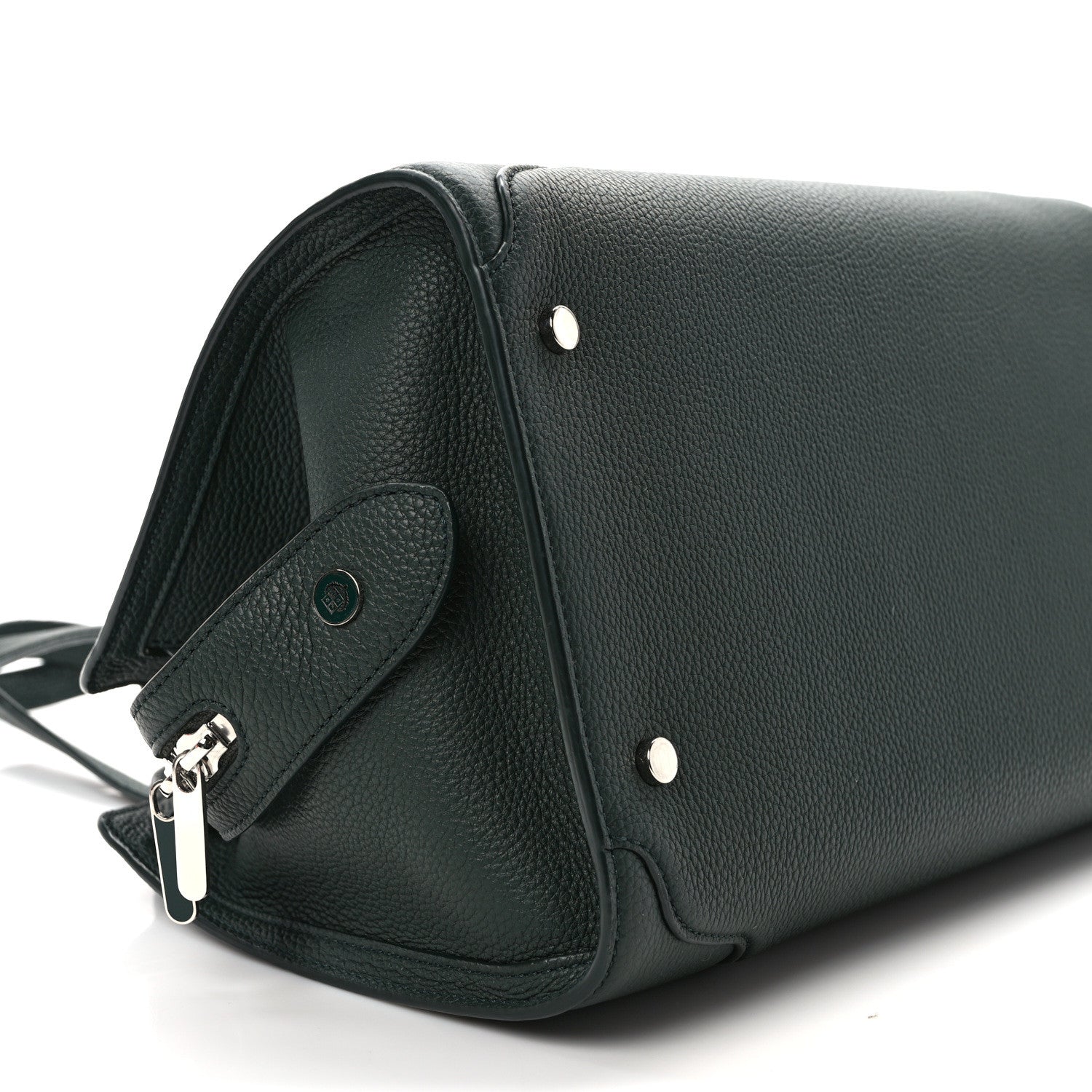 Loro Piana Grained Calfskin Medium Sesia Dark Green 9 of 10