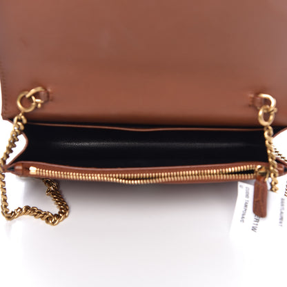 Saint Laurent Calfskin Crocodile Embossed Kate Monogram Tassel Chain Wallet Cuoio Tampona 5 of 6