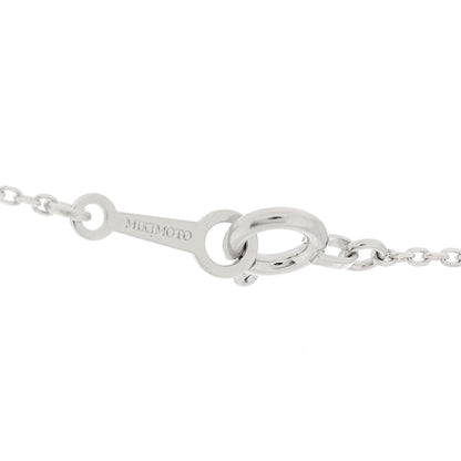 Mikimoto 18K White Gold Diamond Akoya Pearl 7.5-8mm Lariat Necklace 5 of 7