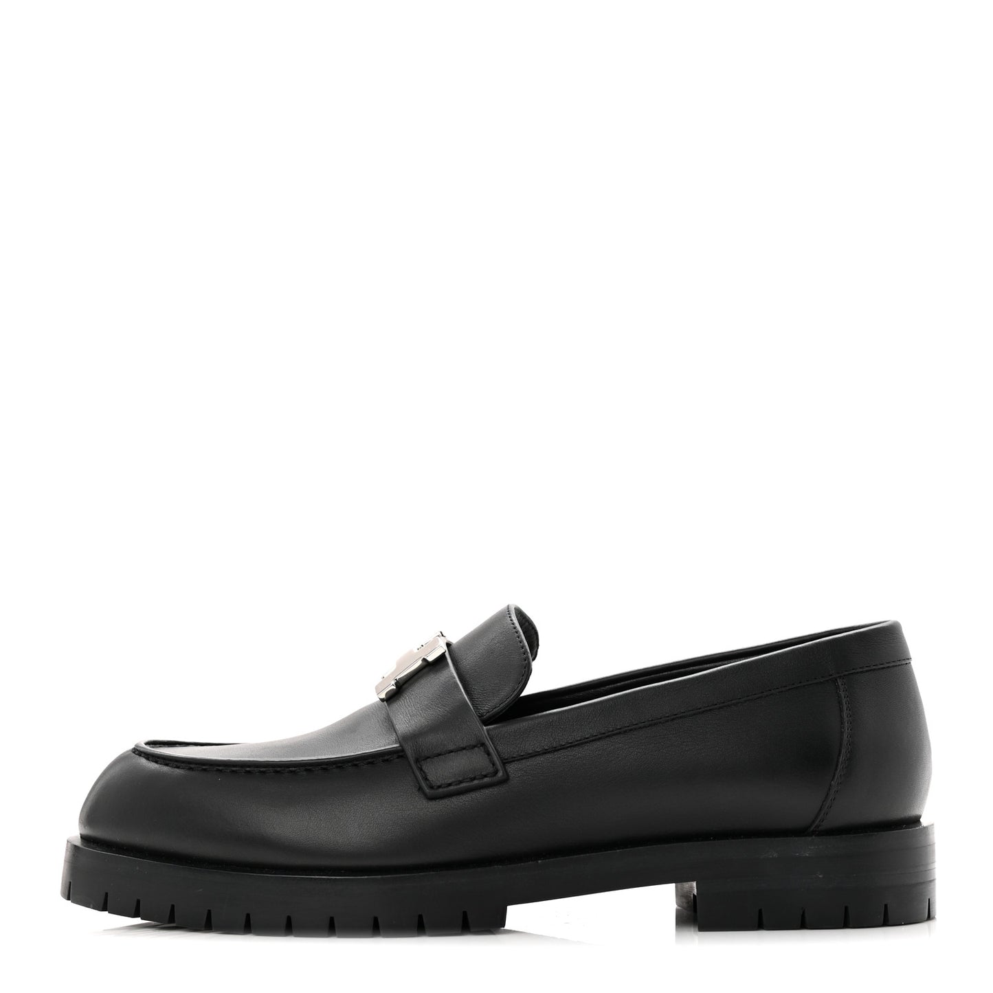 Calfskin Womens Faubourg Loafers 36 Black