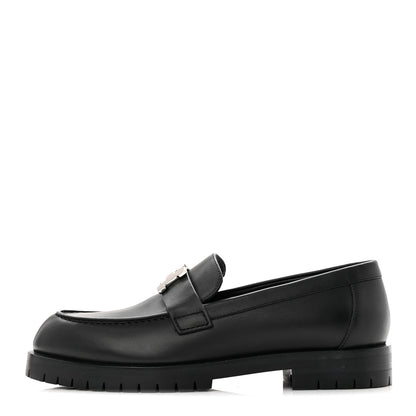 Hermes Calfskin Womens Faubourg Loafers 36 Black 1 of 9