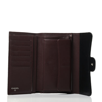 Chanel Lambskin Quilted Large Flap Wallet Black 3 of 3