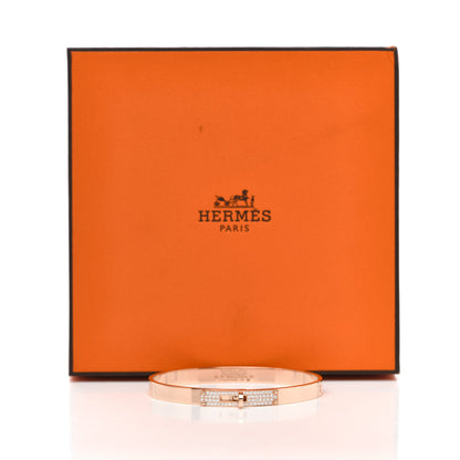 Hermes 18K Rose Gold Diamond PM Kelly Pave Bracelet SH 5 of 5