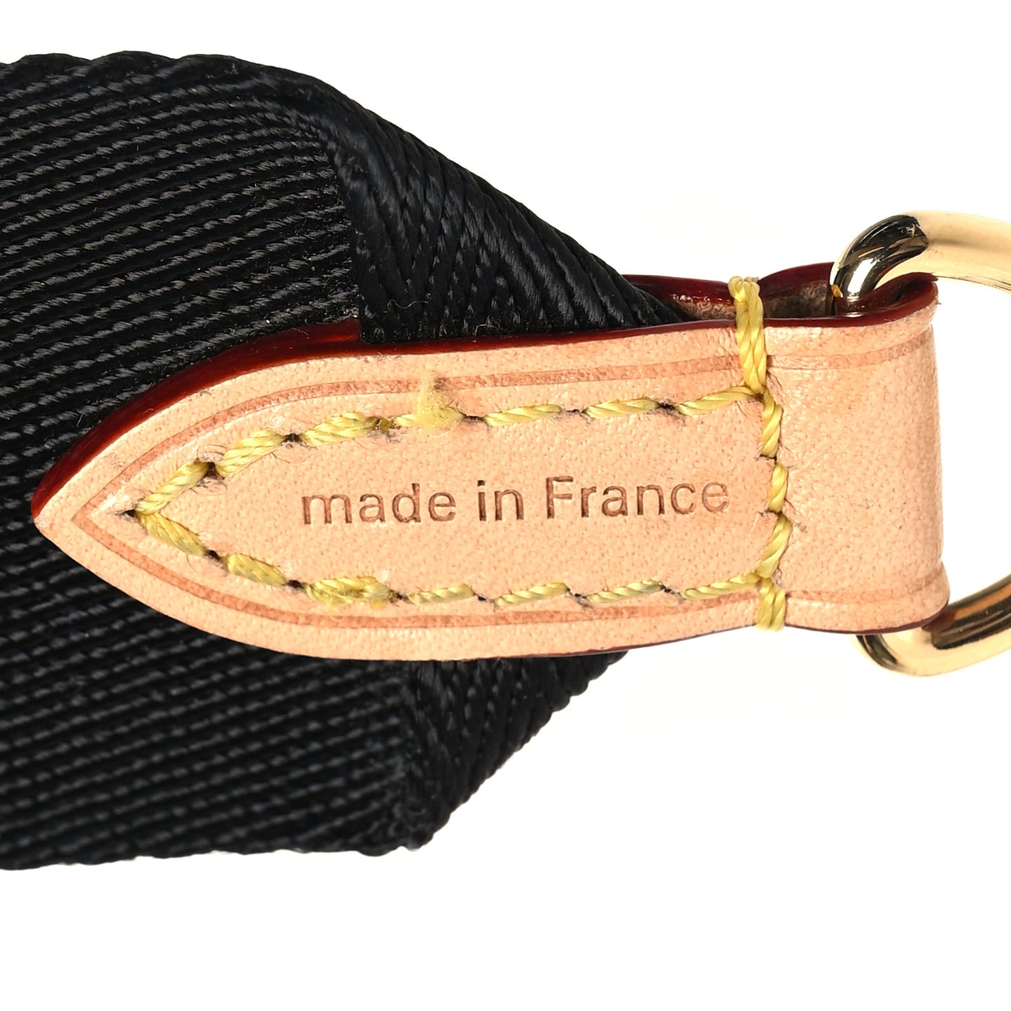 Nylon Monogram Strap with Coin Purse Black