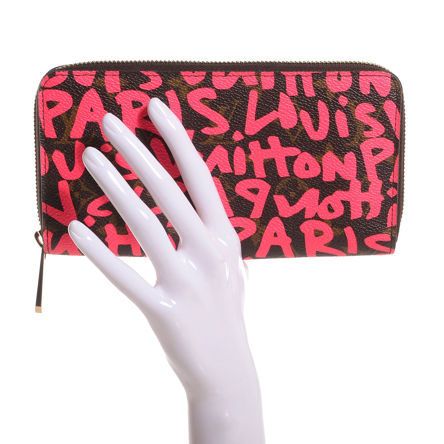 Louis Vuitton Monogram Graffiti Zippy Wallet Fuchsia 2 of 8