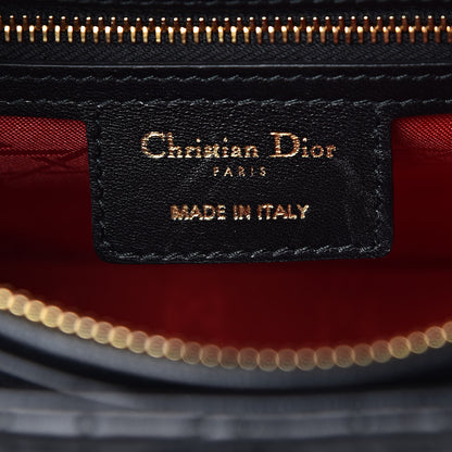 Christian Dior Lambskin Cannage Medium Lady Dior Black 6 of 12