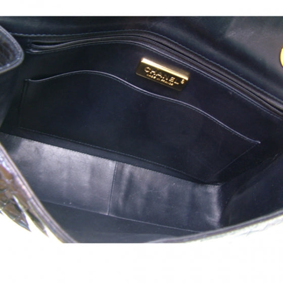 Chanel Alligator Jumbo Classic Flap Black 9 of 12