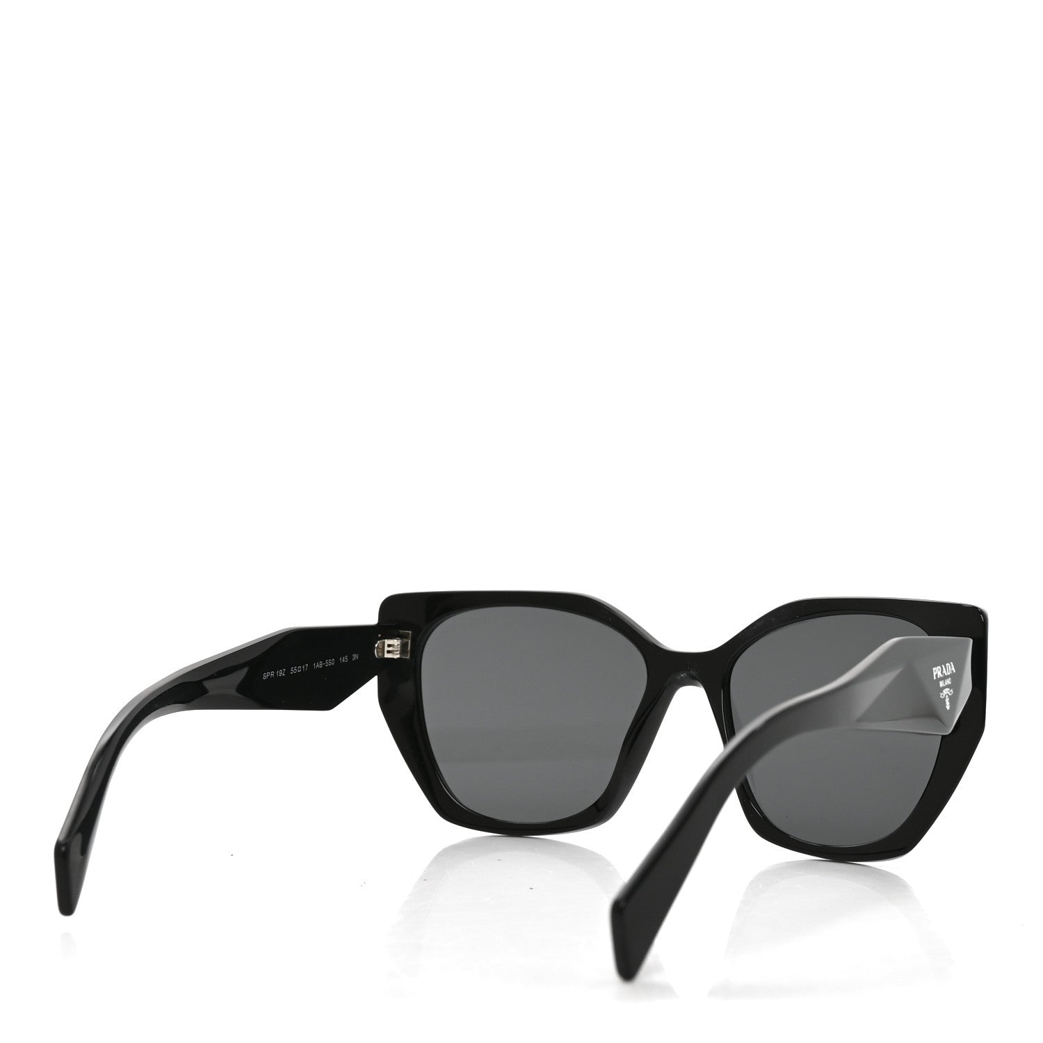 Prada Acetate Symbole Sunglasses SPR 19Z Black 4 of 7