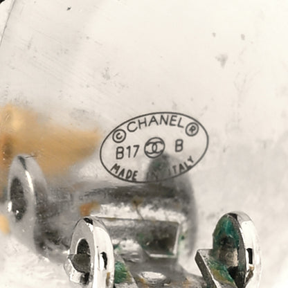 Chanel Crystal CC Clip On Earrings Silver Silver 4 of 4