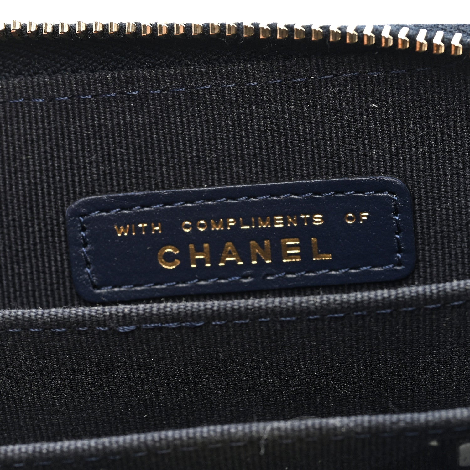 Chanel Caviar Enamel Coco Casino Quilted Zip Coin Purse Navy Blue 7 of 8