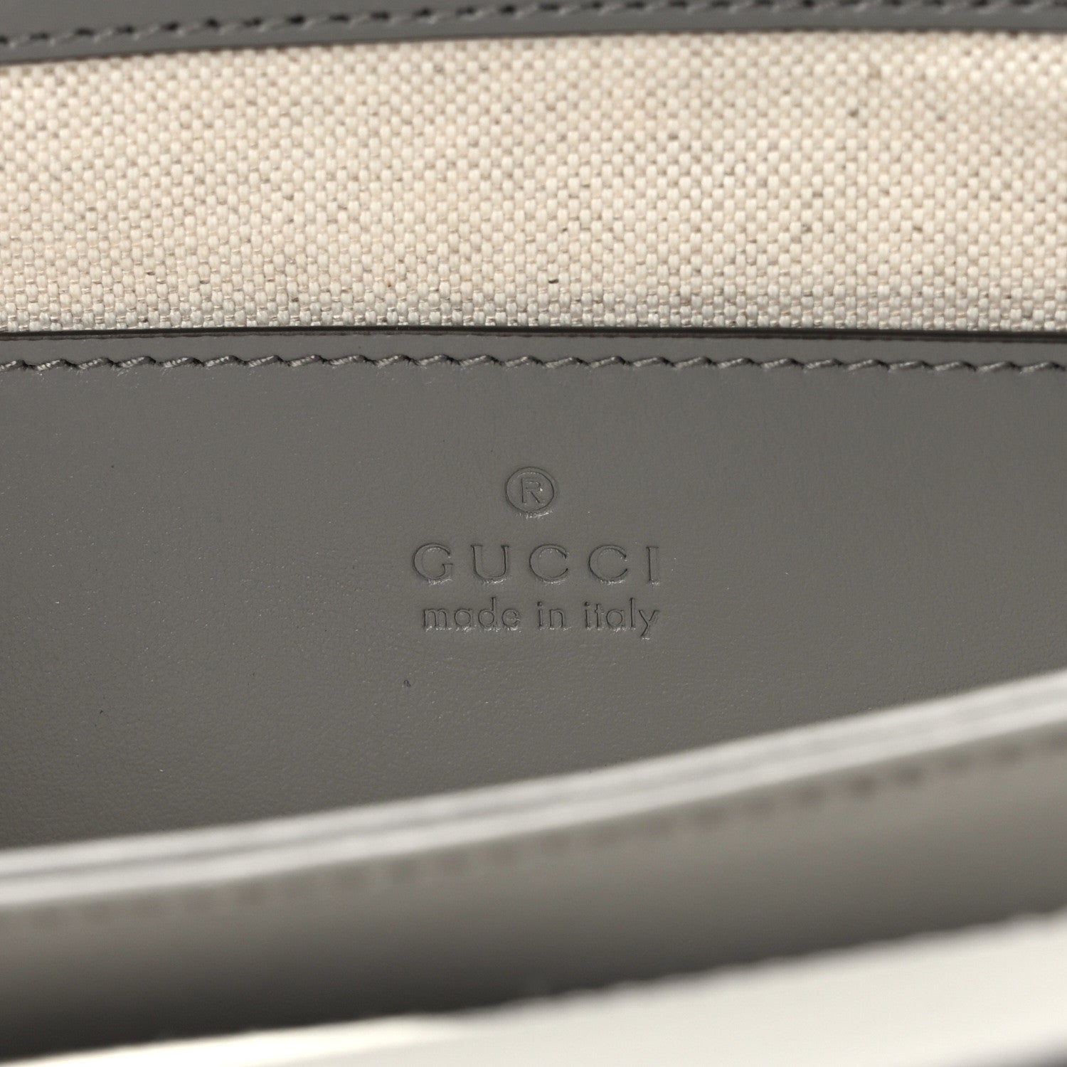 Gucci Calfskin GG Matelasse Small Slim Chain Shoulder Bag Dusty Grey Natural 6 of 9