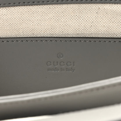 Gucci Calfskin GG Matelasse Small Slim Chain Shoulder Bag Dusty Grey Natural 6 of 9