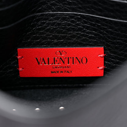 Valentino Garavani Grainy Calfskin Small Rockstud Top Handle Bag Black 6 of 11