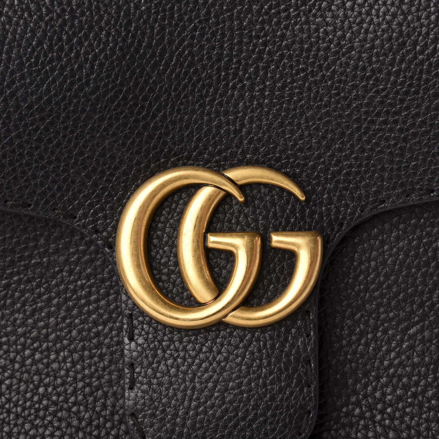 Gucci Calfskin Mini GG Marmont Top Handle Bag Black 14 of 15