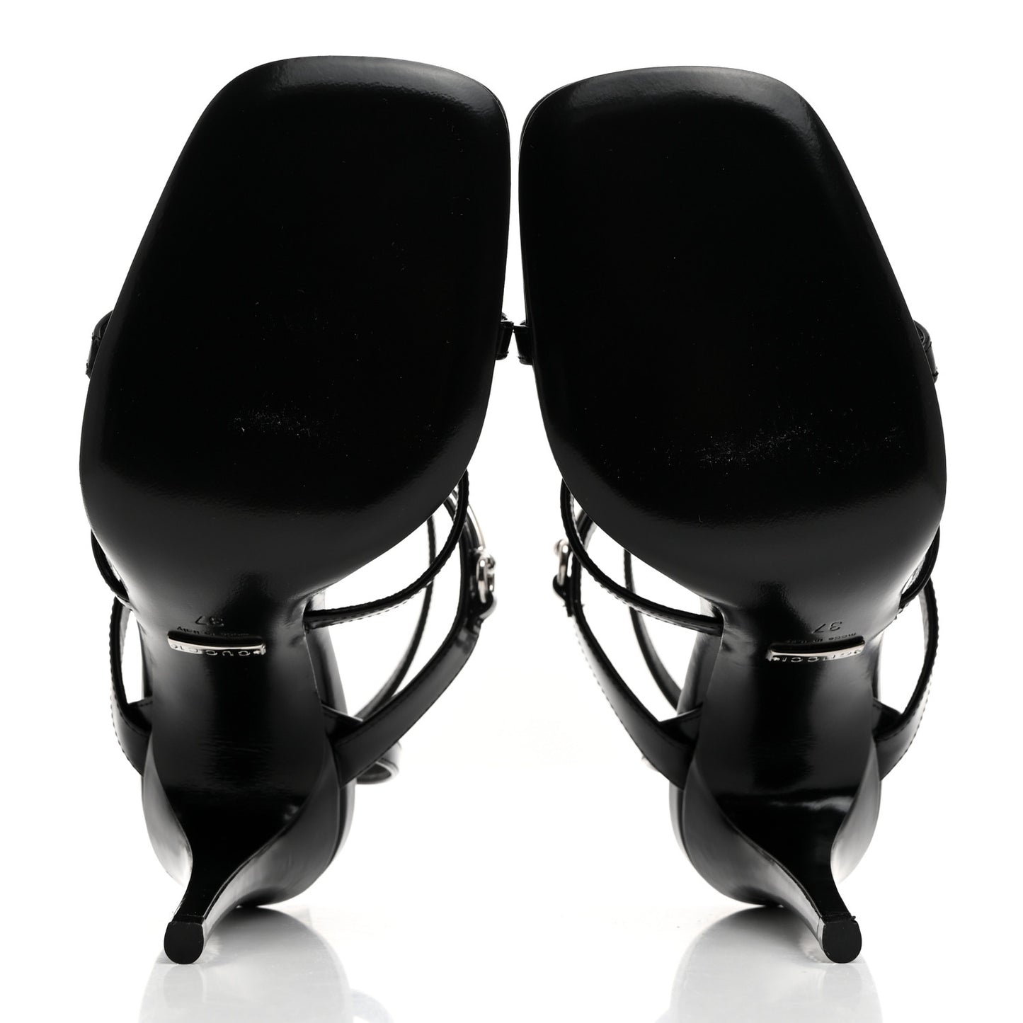 Nappa Regent Strappy Horsebit Sandals 37 Black