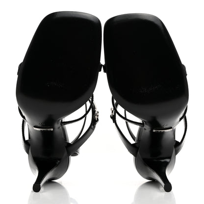 Gucci Nappa Regent Strappy Horsebit Sandals 37 Black 5 of 8