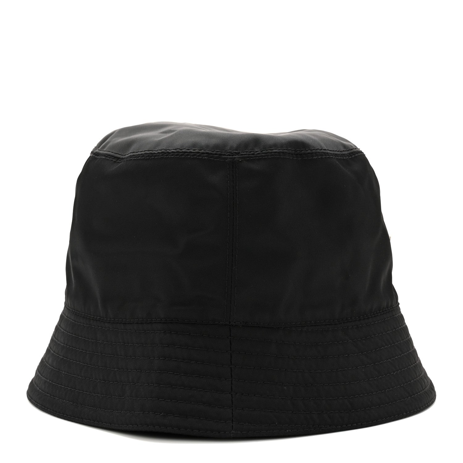 Prada Re-Nylon Metal Triangle Logo Mens Bucket Hat XL Black 6 of 8