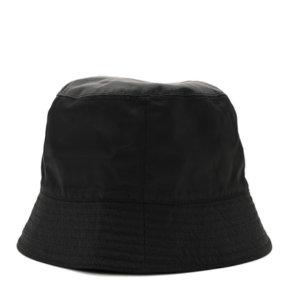 Prada Re-Nylon Metal Triangle Logo Mens Bucket Hat XL Black 6 of 8