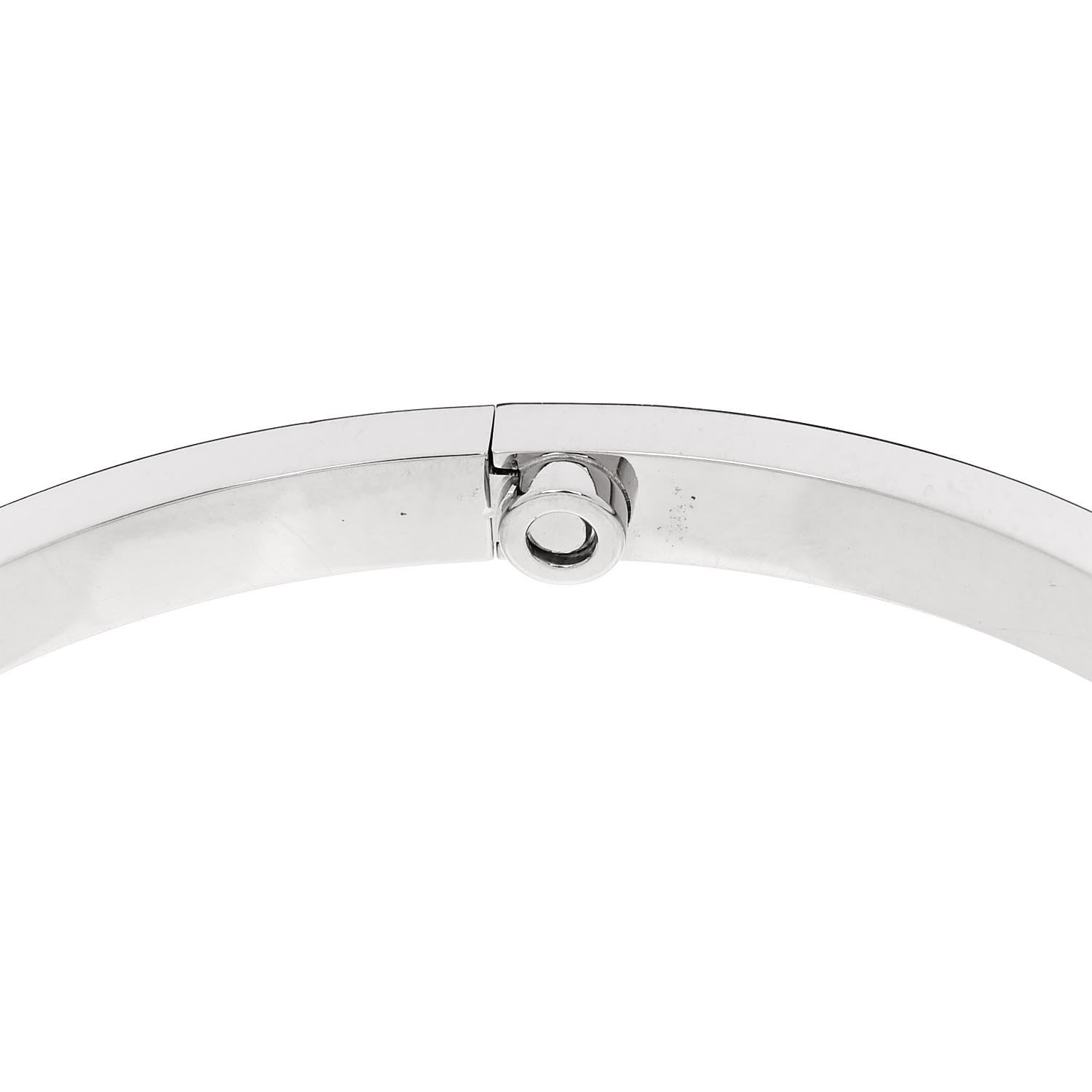 Cartier 18K White Gold Small LOVE Bracelet 17 7 of 8