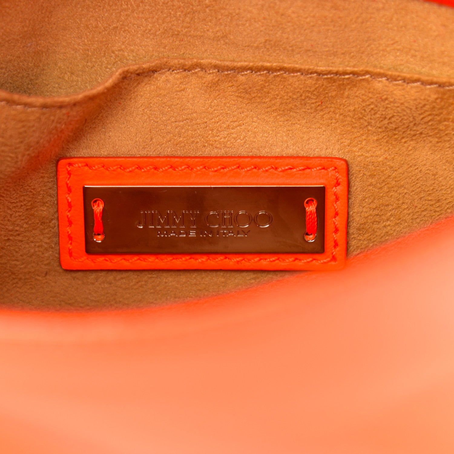 Jimmy Choo Patent Suede Rebel Crossbody Bag Orange 5 of 9