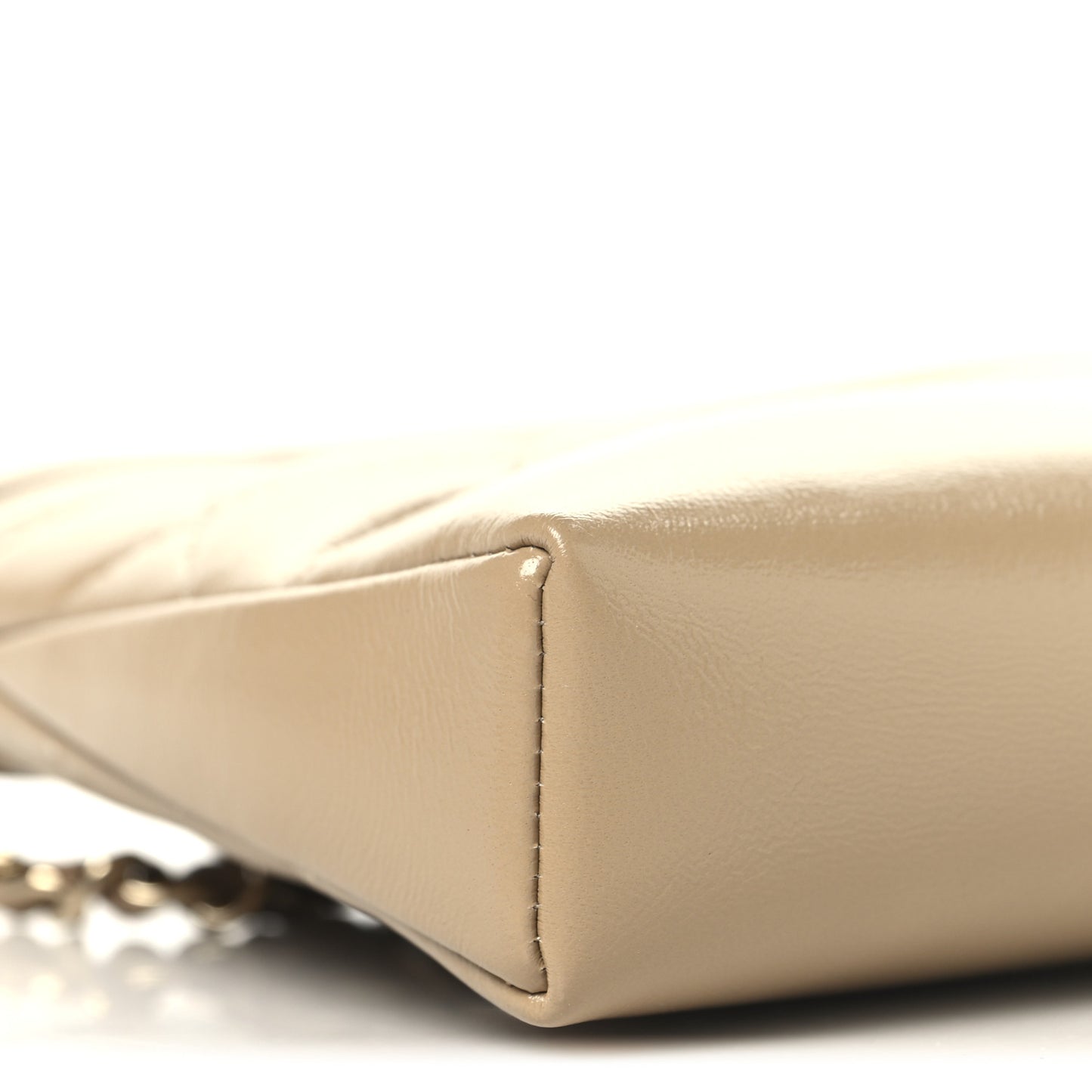 Quilted Nano 31 Shopping Bag Gold Beige
