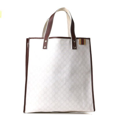 Gucci GG Plus Monogram Medium Signature Web Loop Tote White 1 of 7