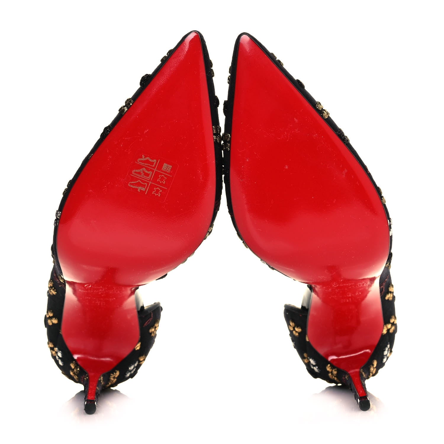 Christian Louboutin Jacquard Loubi In The Sky Iriza 100 Pumps 39 Multi Black 5 of 9