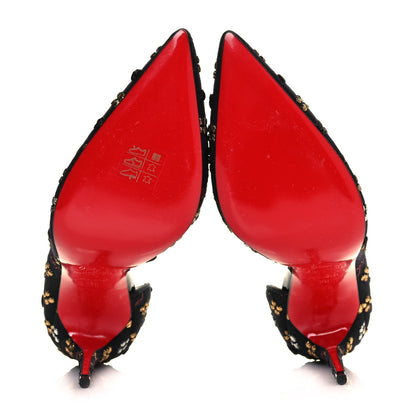 Christian Louboutin Jacquard Loubi In The Sky Iriza 100 Pumps 39 Multi Black 5 of 9