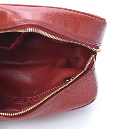 Chanel Caviar Timeless CC Cosmetic Pouch Bag Red 4 of 9
