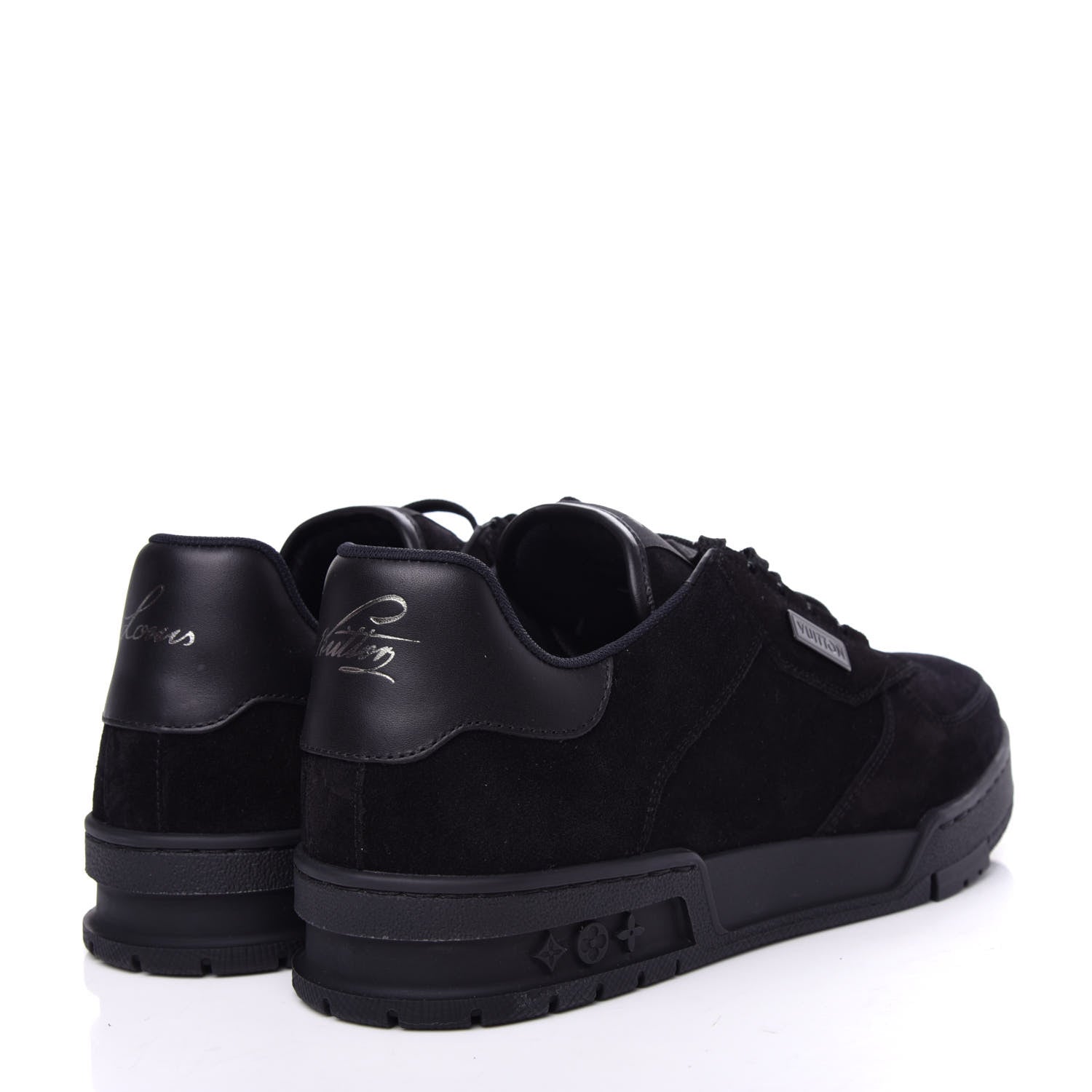 Louis Vuitton Suede Uniform Sneakers 7.5 Black 4 of 10