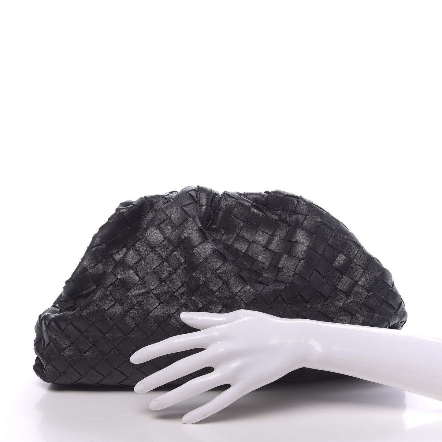 Nappa Maxi Intreccio The Pouch Oversized Clutch Black