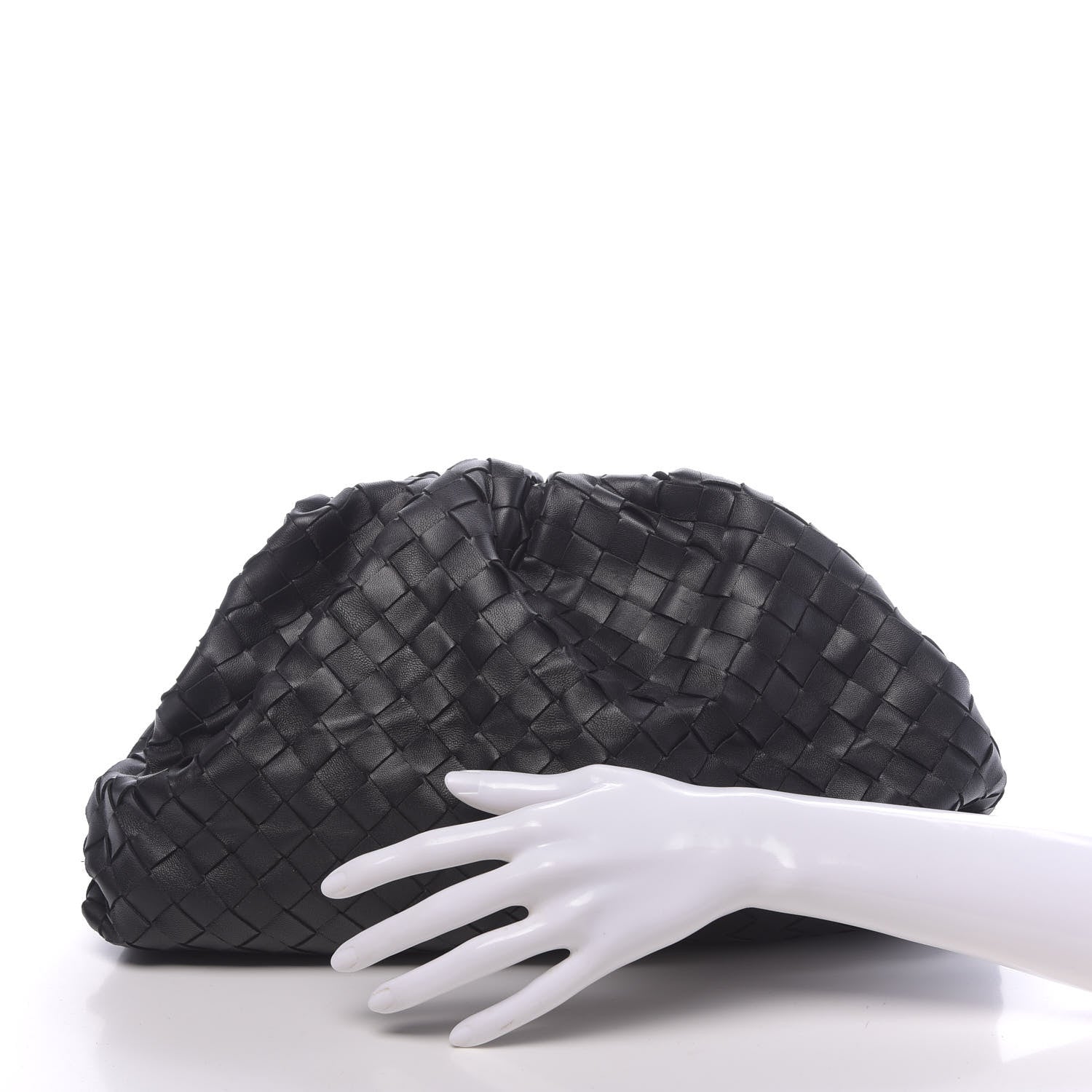 Bottega Veneta Nappa Maxi Intreccio The Pouch Oversized Clutch Black 3 of 10