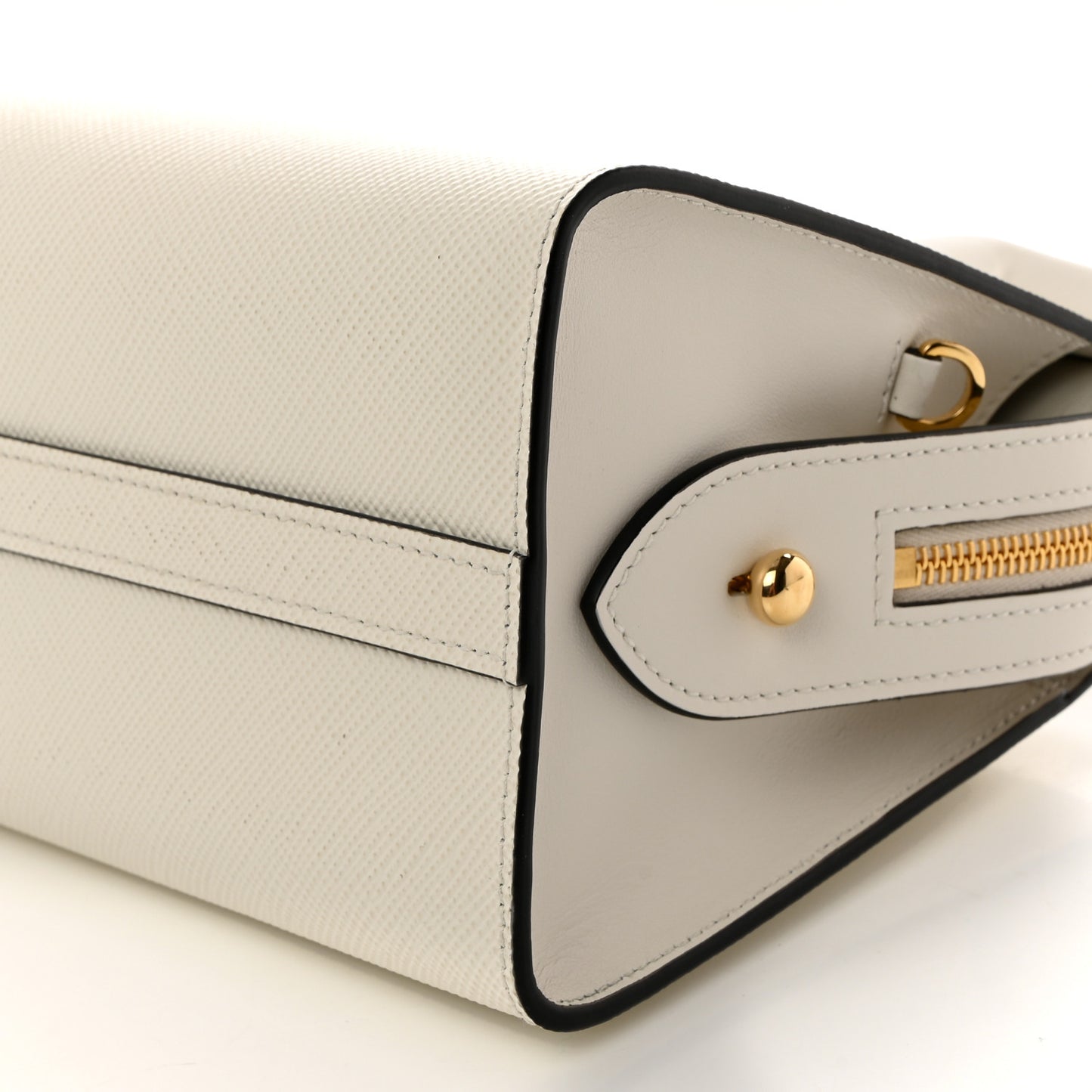 Saffiano Cuir Small Kristen White