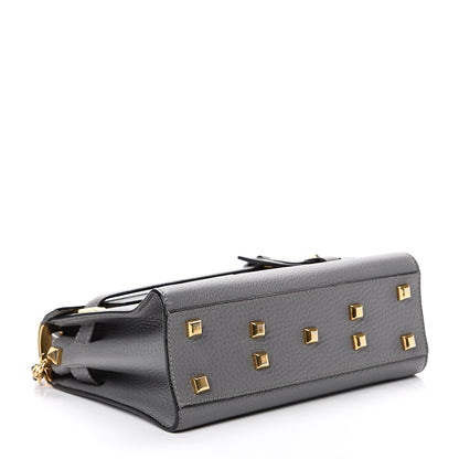 Valentino Garavani Grained Calfskin Small My Rockstud Frame Bag Gray 3 of 15