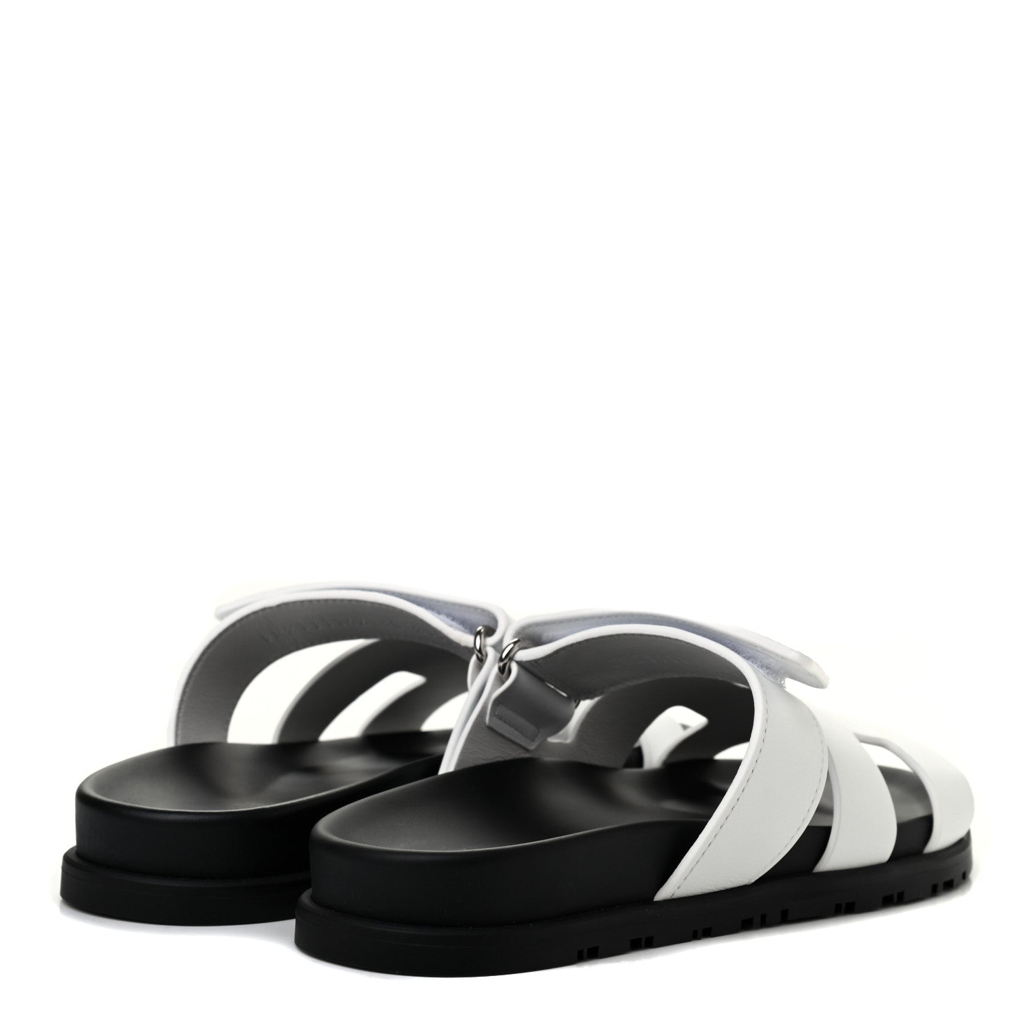 Hermes Calfskin Womens Chypre Sandals 38 White 4 of 7