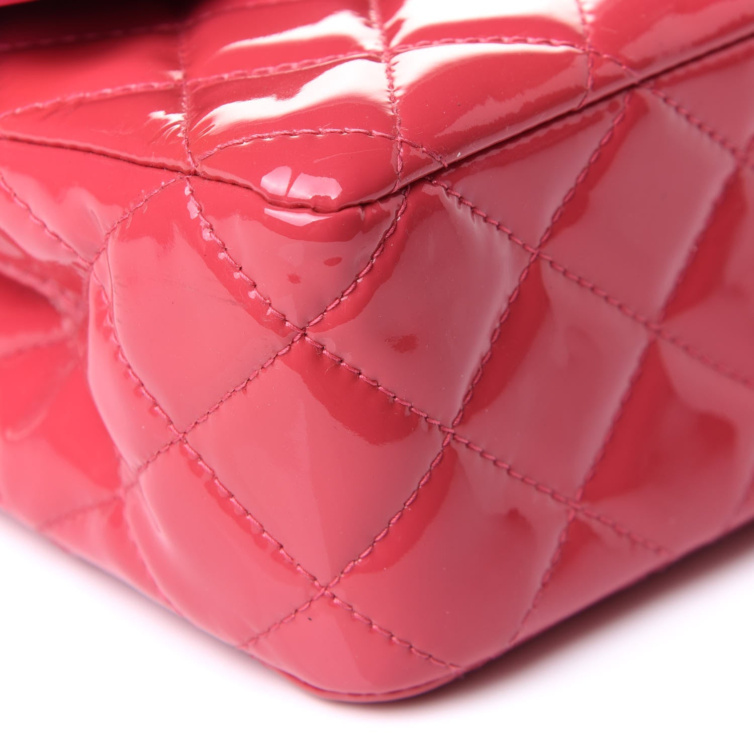 Chanel Patent Quilted Medium Double Flap Pink 8 of 9