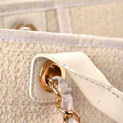 Chanel Lurex Boucle Medium Deauville Tote White 19 of 23