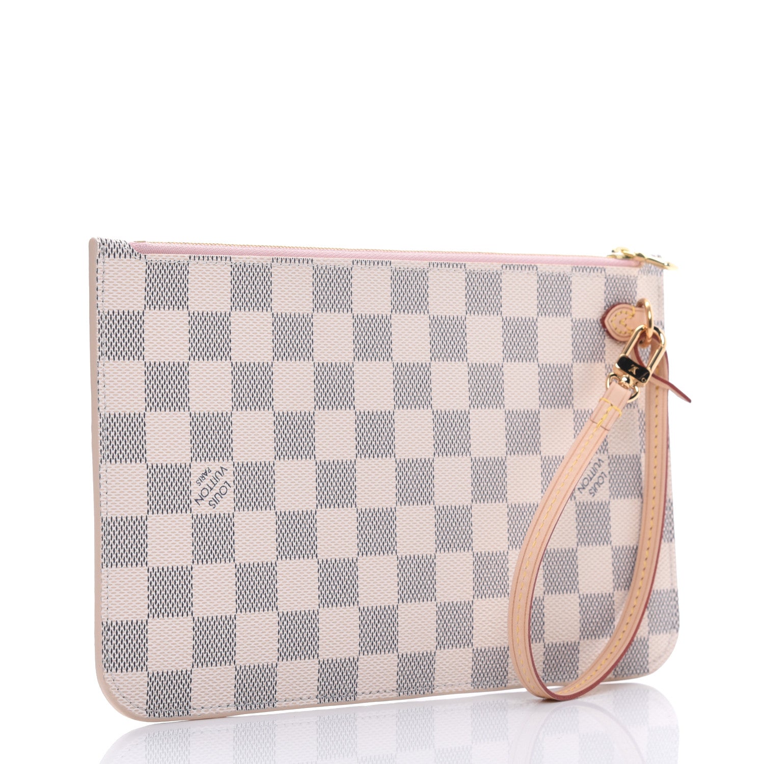 Louis Vuitton Damier Azur Neverfull MM GM Pochette Rose Ballerine 3 of 10