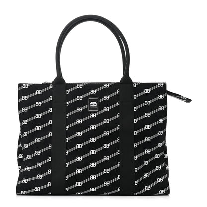 Balenciaga Canvas BB Monogram Tote Black 1 of 12