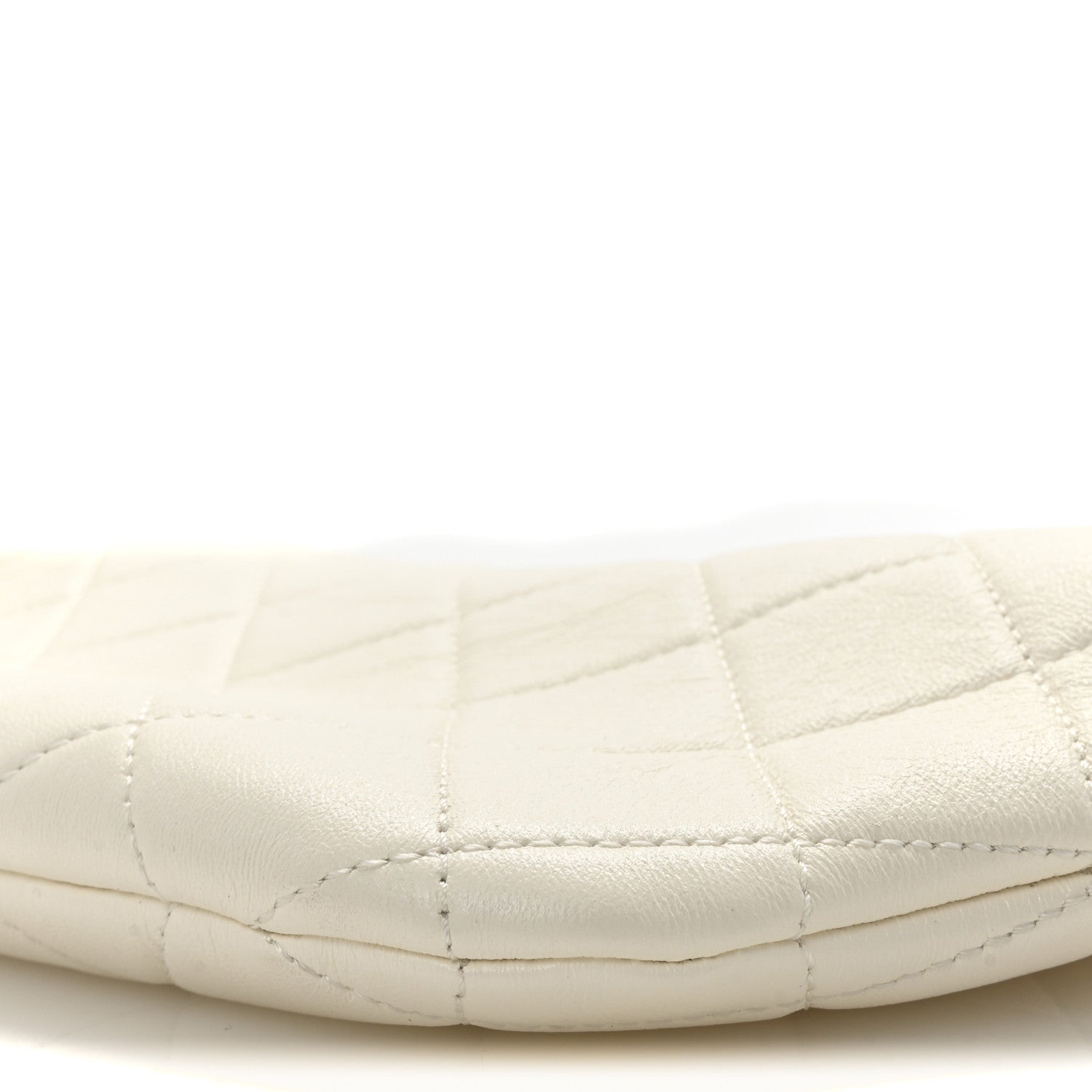 Chanel Lambskin Quilted Pearl Crown Clutch Bag White 10 of 11