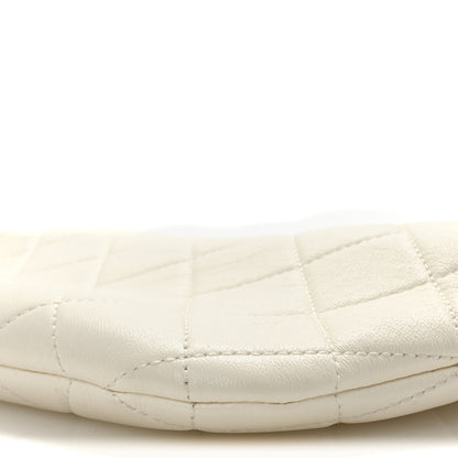 Chanel Lambskin Quilted Pearl Crown Clutch Bag White 10 of 11