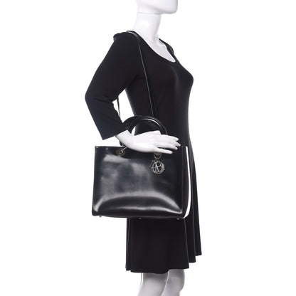 Christian Dior Glazed Calfskin Large Lady Dior Black 2 of 19