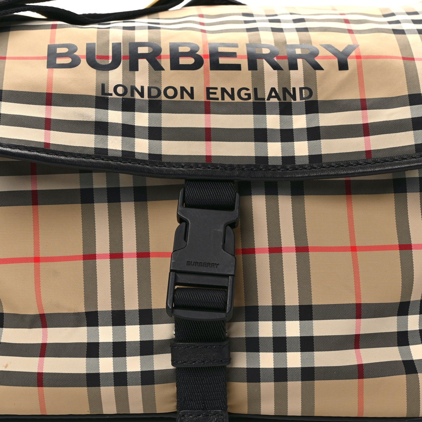 Nylon Vintage Check Logo Diaper Bag