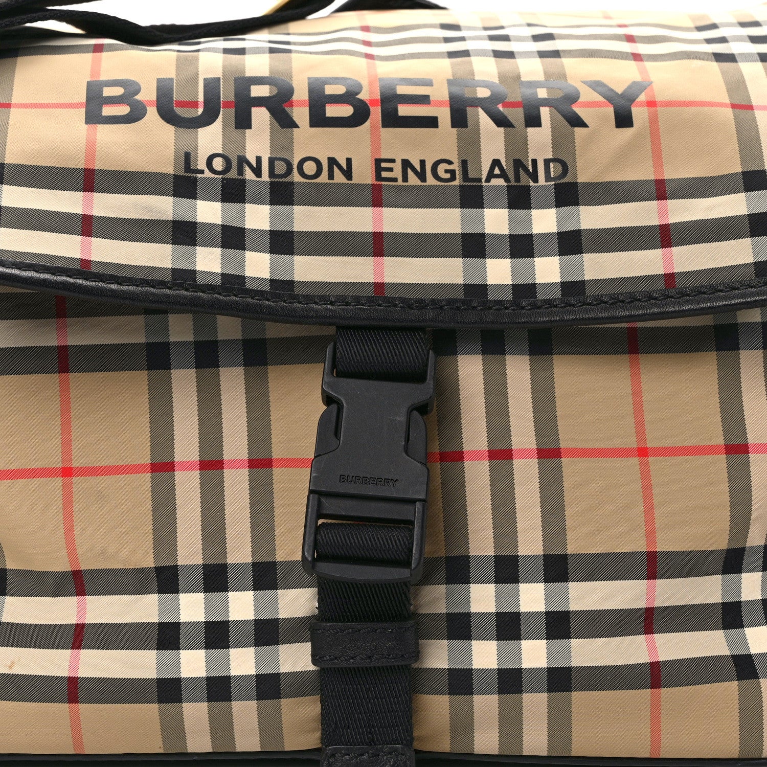 Burberry Nylon Vintage Check Logo Diaper Bag 7 of 14