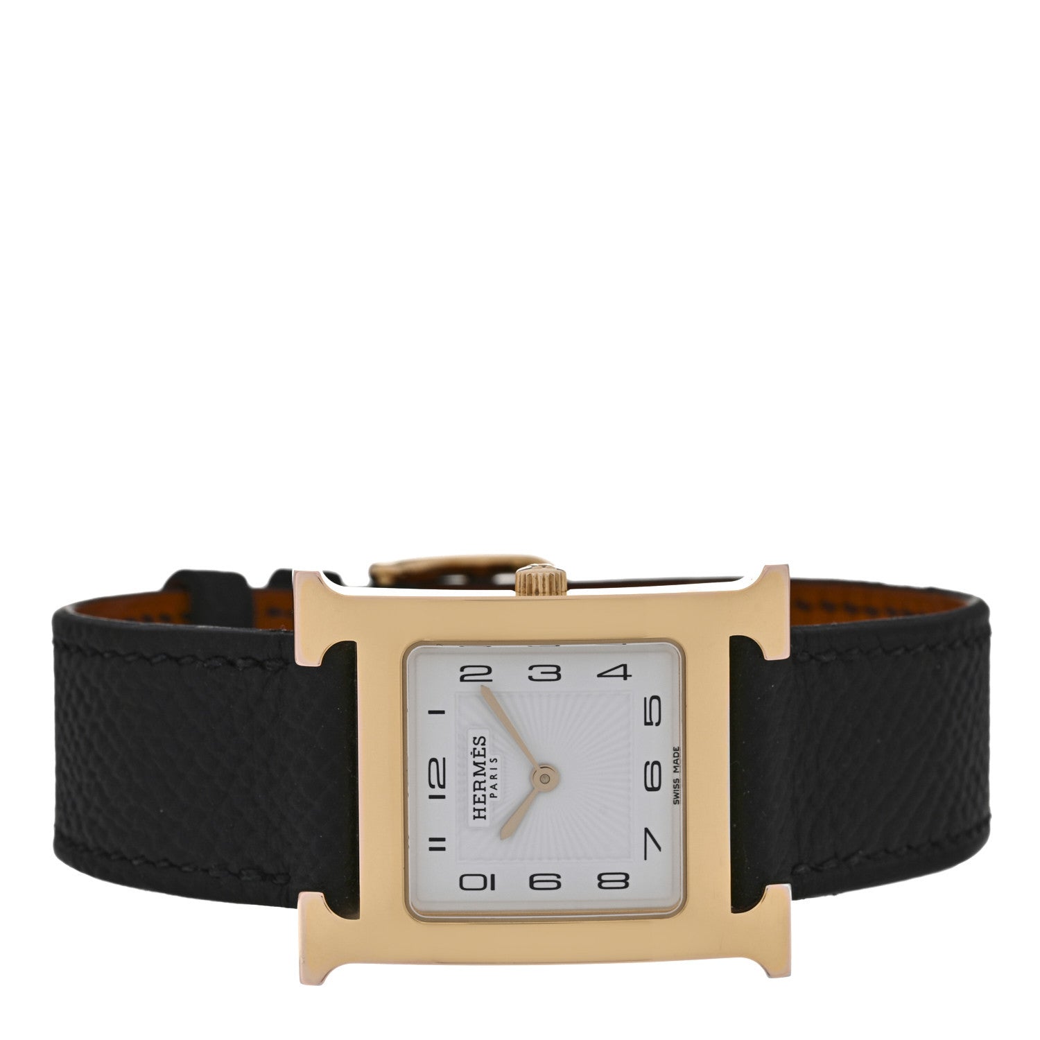 Hermes Stainless Steel Epsom 26mm Heure H Hour Quartz Watch Noir 2 of 5