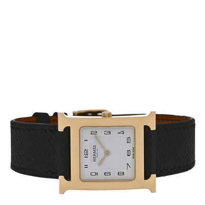 Hermes Stainless Steel Epsom 26mm Heure H Hour Quartz Watch Noir 2 of 5