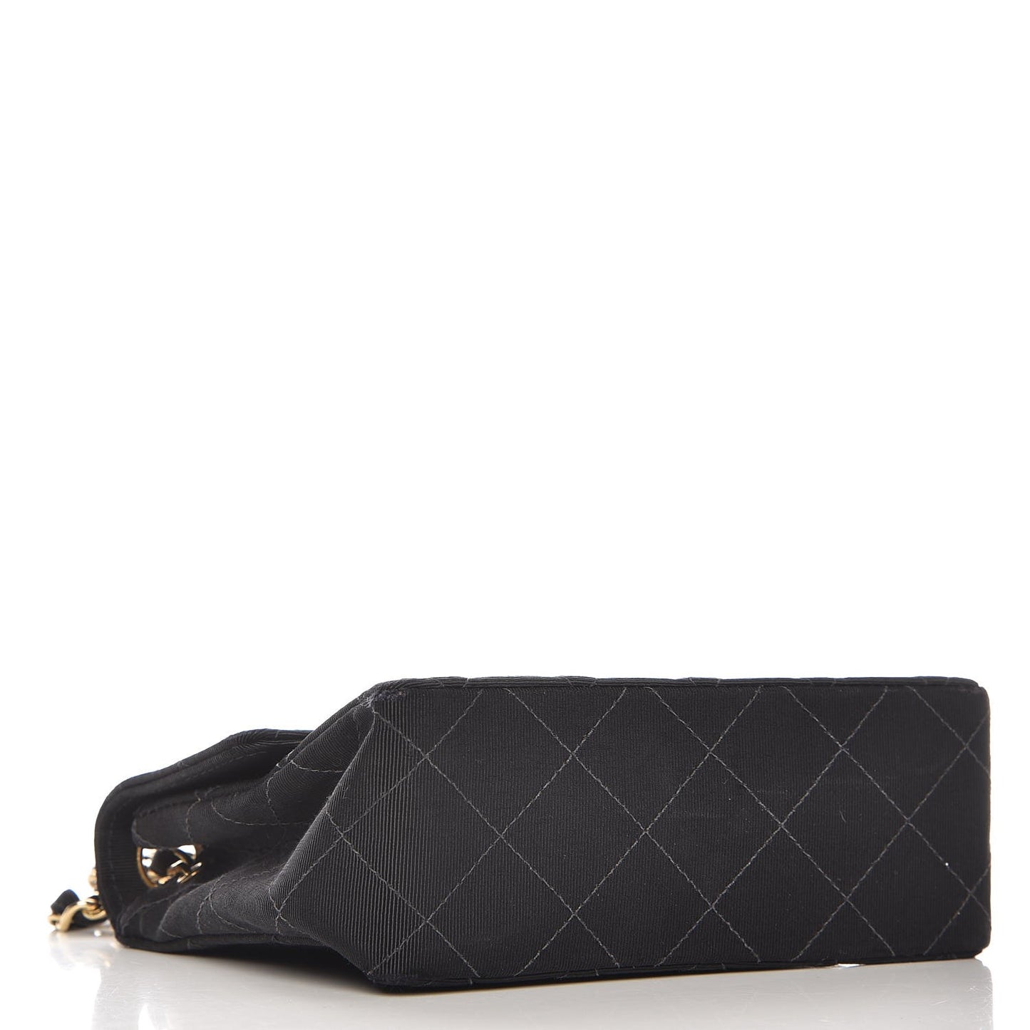 Grosgrain Quilted Mini Square Flap Black