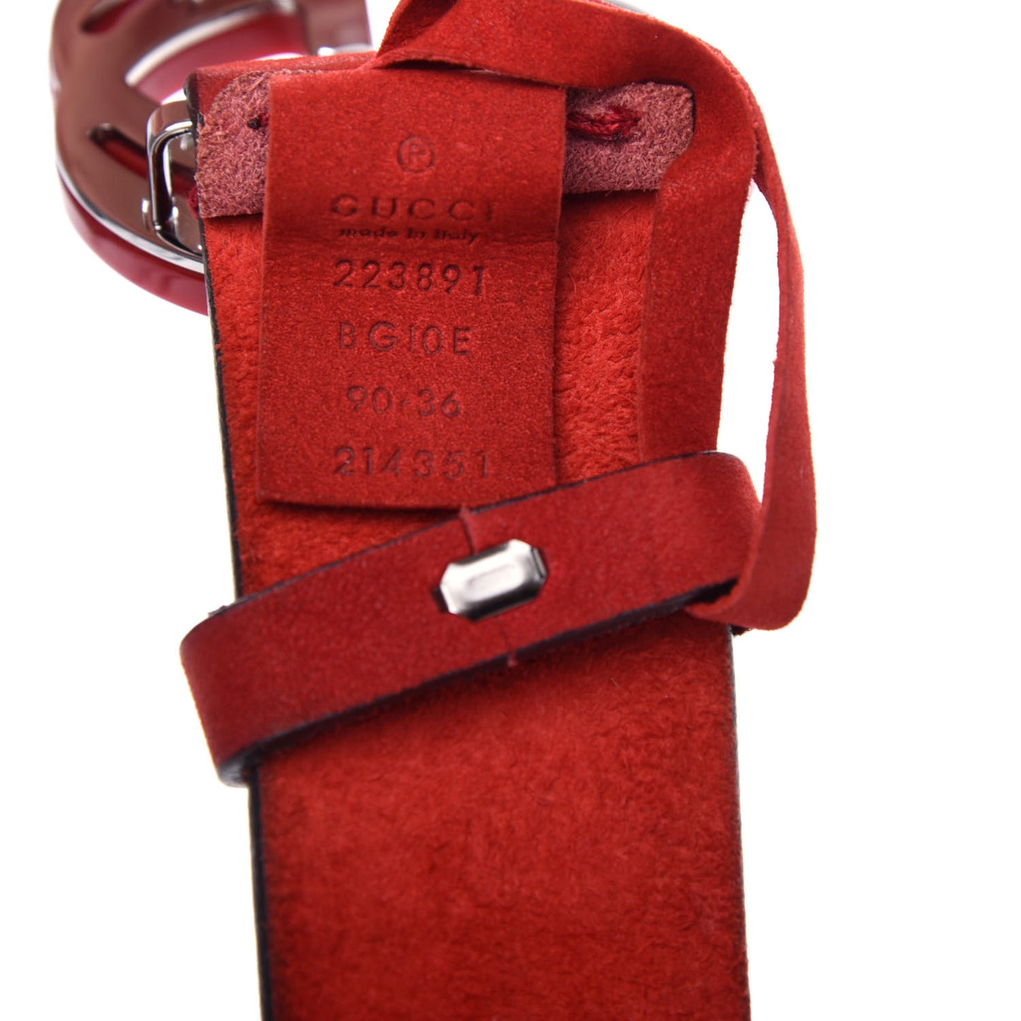 Nubuck Interlocking G Belt 90 36 Red